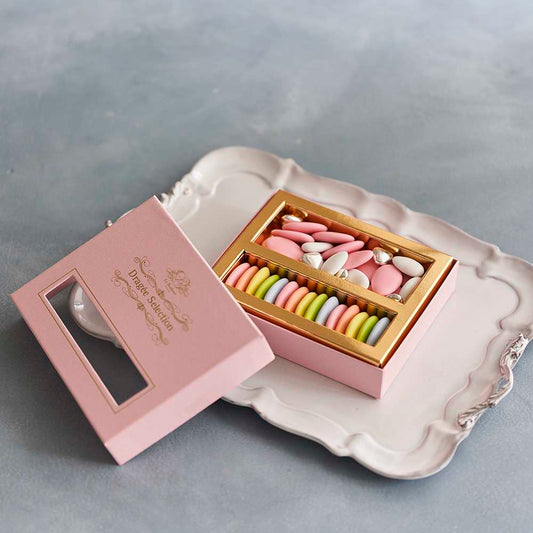 フランス産 ドラジェ アソートボックス(パステルピンク) S-5 【結婚式 ギフト 食品 引き菓子 洋菓子】