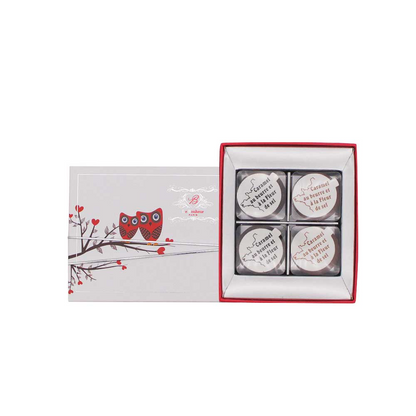 キャラッセルチョコレート 4粒（ビター2粒、ミルク2粒）