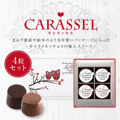 キャラッセルチョコレート 4粒（ビター2粒、ミルク2粒）
