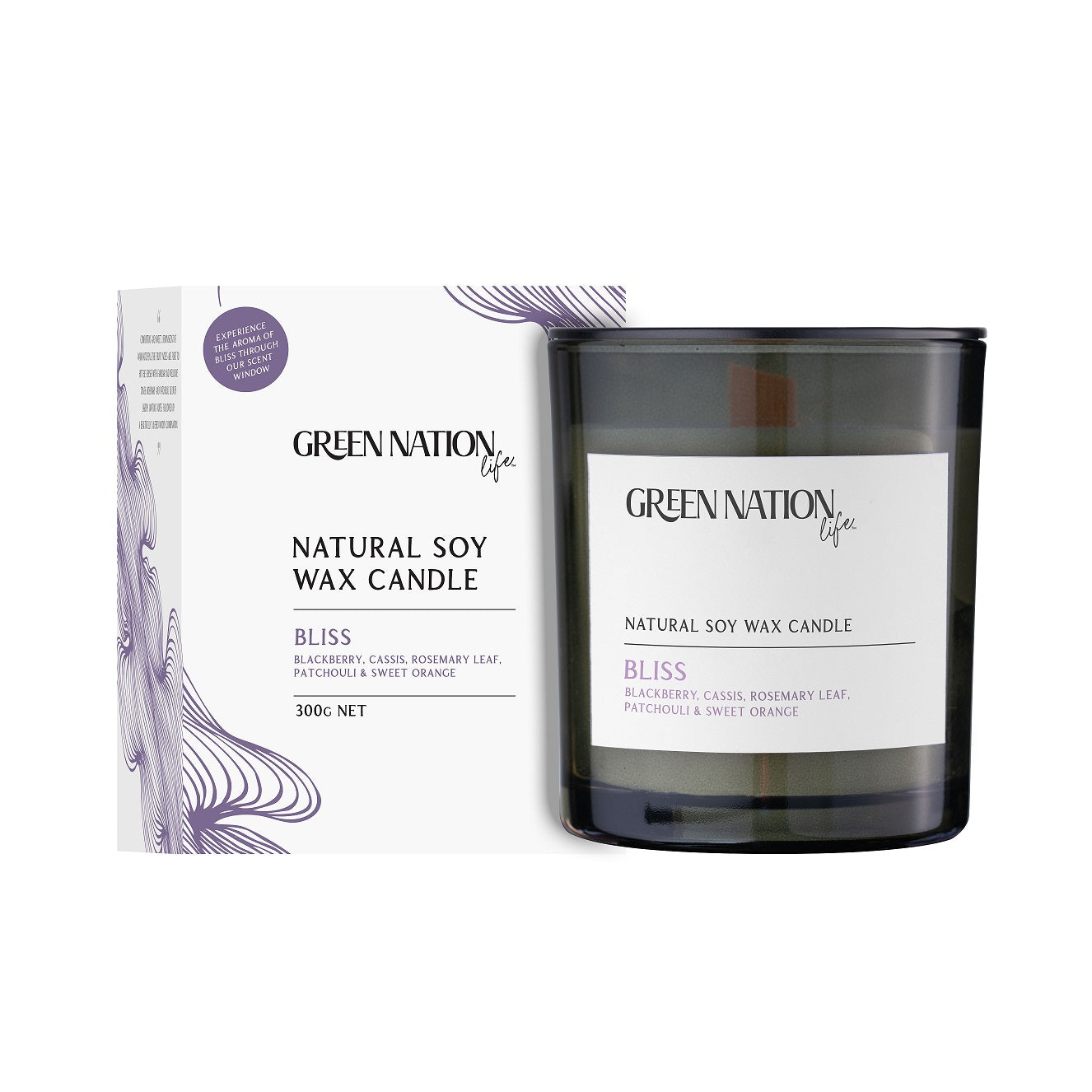 ウッドウィックソイキャンドル300g/ブリス(ブラックベリー&パチョリ) 【結婚式 引き出物 ギフト】