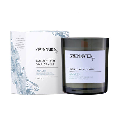 ウッドウィックソイキャンドル300g/アウェイクン(レモングラス&ライム) 【結婚式 引き出物 ギフト】