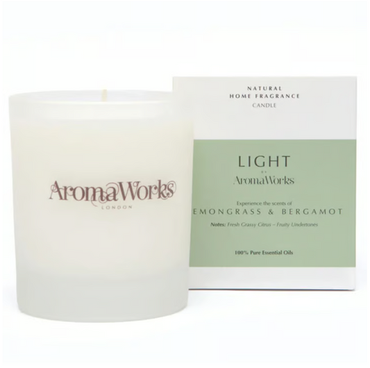 【Aroma Works】WLAL1104　グラス入りキャンドルM/レモングラス＆ベルガモット【結婚式　ギフト　キャンドル】