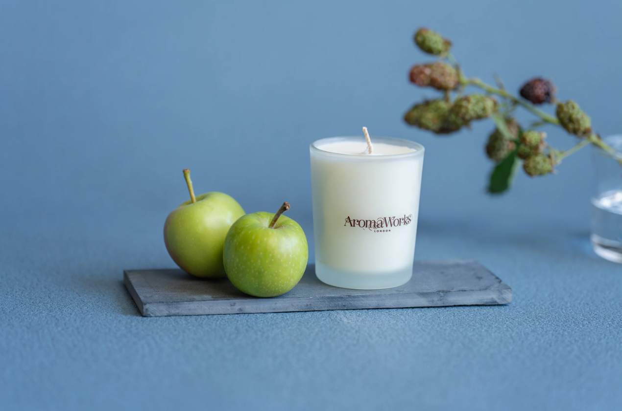 【Aroma Works】WLAL1104　グラス入りキャンドルM/レモングラス＆ベルガモット【結婚式　ギフト　キャンドル】