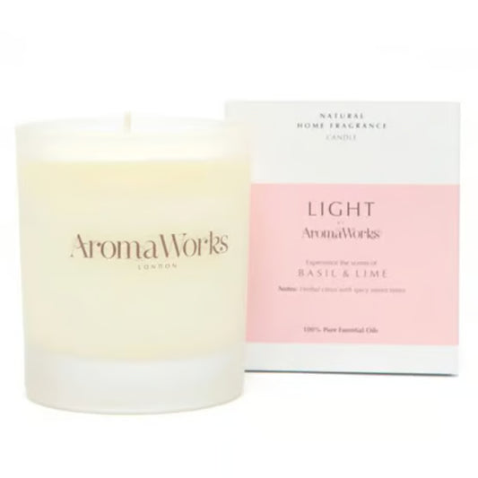 【Aroma Works】WLAL1108　グラス入りキャンドルM/バジル＆ライム【結婚式　ギフト　キャンドル】