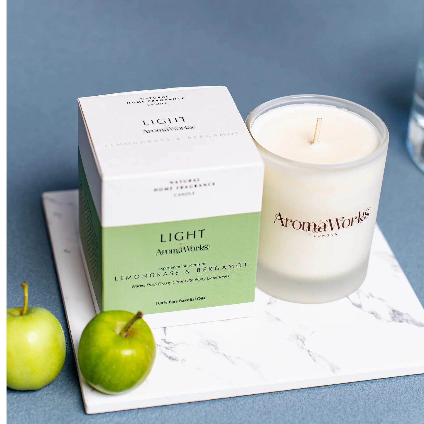 【Aroma Works】WLAL1108　グラス入りキャンドルM/バジル＆ライム【結婚式　ギフト　キャンドル】