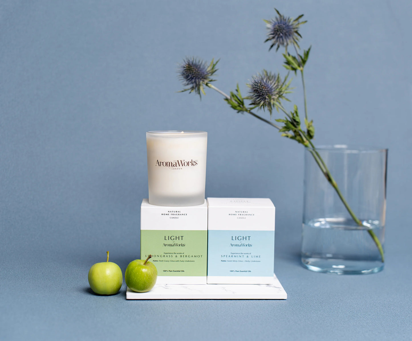 【Aroma Works】WLAL1108　グラス入りキャンドルM/バジル＆ライム【結婚式　ギフト　キャンドル】