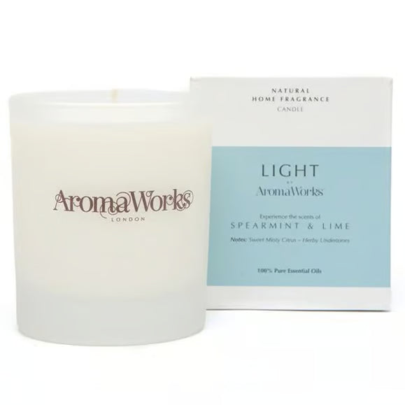 【Aroma Works】WLAL1111　グラス入りキャンドルM/スペアミント＆ライム【結婚式　ギフト　キャンドル】