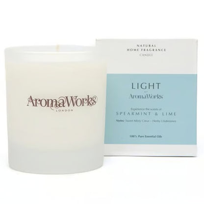 【Aroma Works】WLAL1111　グラス入りキャンドルM/スペアミント＆ライム【結婚式　ギフト　キャンドル】