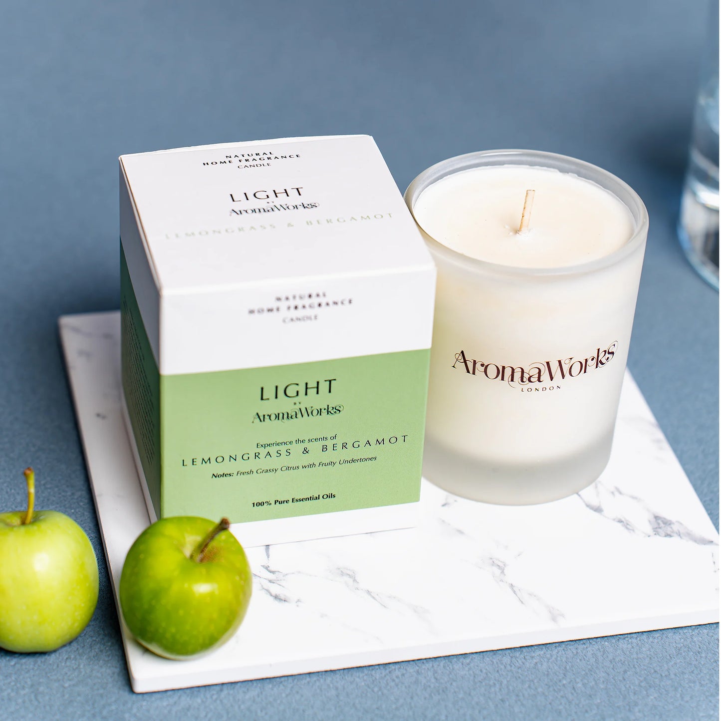 【Aroma Works】WLAL1111　グラス入りキャンドルM/スペアミント＆ライム【結婚式　ギフト　キャンドル】