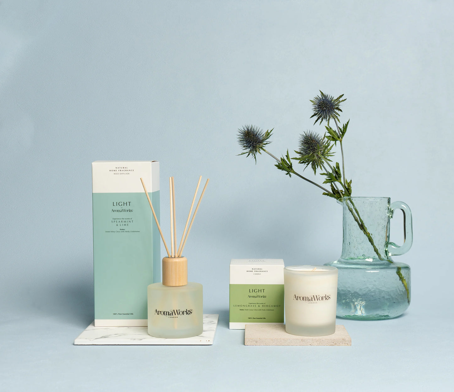 【Aroma Works】WLAL1111　グラス入りキャンドルM/スペアミント＆ライム【結婚式　ギフト　キャンドル】