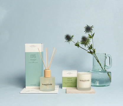 【Aroma Works】WLAL1111　グラス入りキャンドルM/スペアミント＆ライム【結婚式　ギフト　キャンドル】