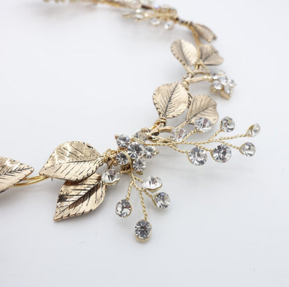 【ヘッドドレス】小枝 リーフ アンティーク ゴールド ブライダルアクセサリー 【結婚式 ヘアアクセサリー】