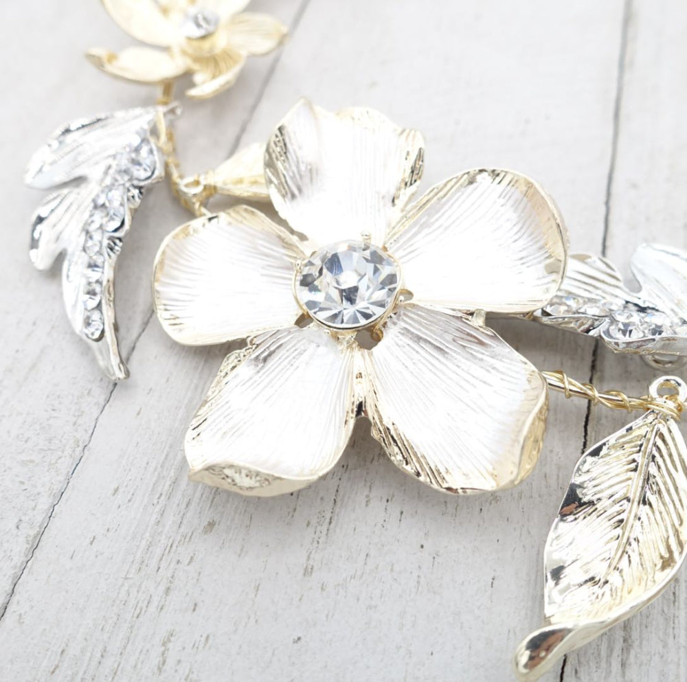 【ヘッドドレス】小枝 グラン フラワー ブライダルアクセサリー 【結婚式 ヘアアクセサリー】