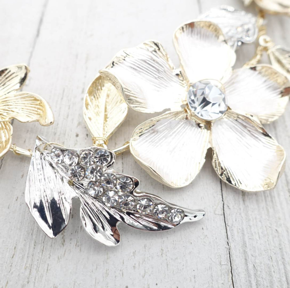 【ヘッドドレス】小枝 グラン フラワー ブライダルアクセサリー 【結婚式 ヘアアクセサリー】