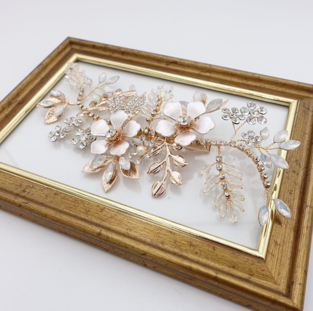 【ヘッドドレス】小枝ナチュラルボタニカルフラワー ブライダルアクセサリー 【結婚式 ヘアアクセサリー】