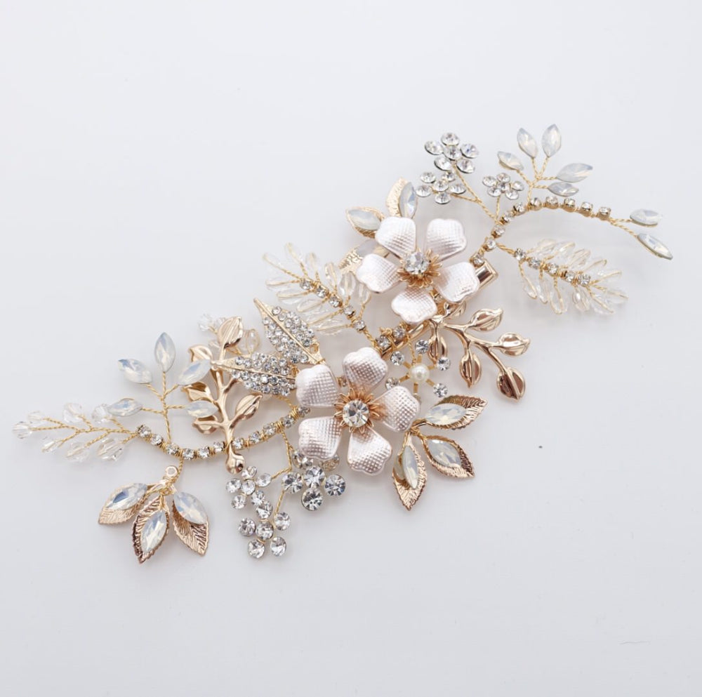 【ヘッドドレス】小枝ナチュラルボタニカルフラワー ブライダルアクセサリー 【結婚式 ヘアアクセサリー】