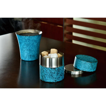 折燕ORI-EN 茶筒(M)【BLUE】 【結婚式 ギフト 引き出物 キッチン用品】