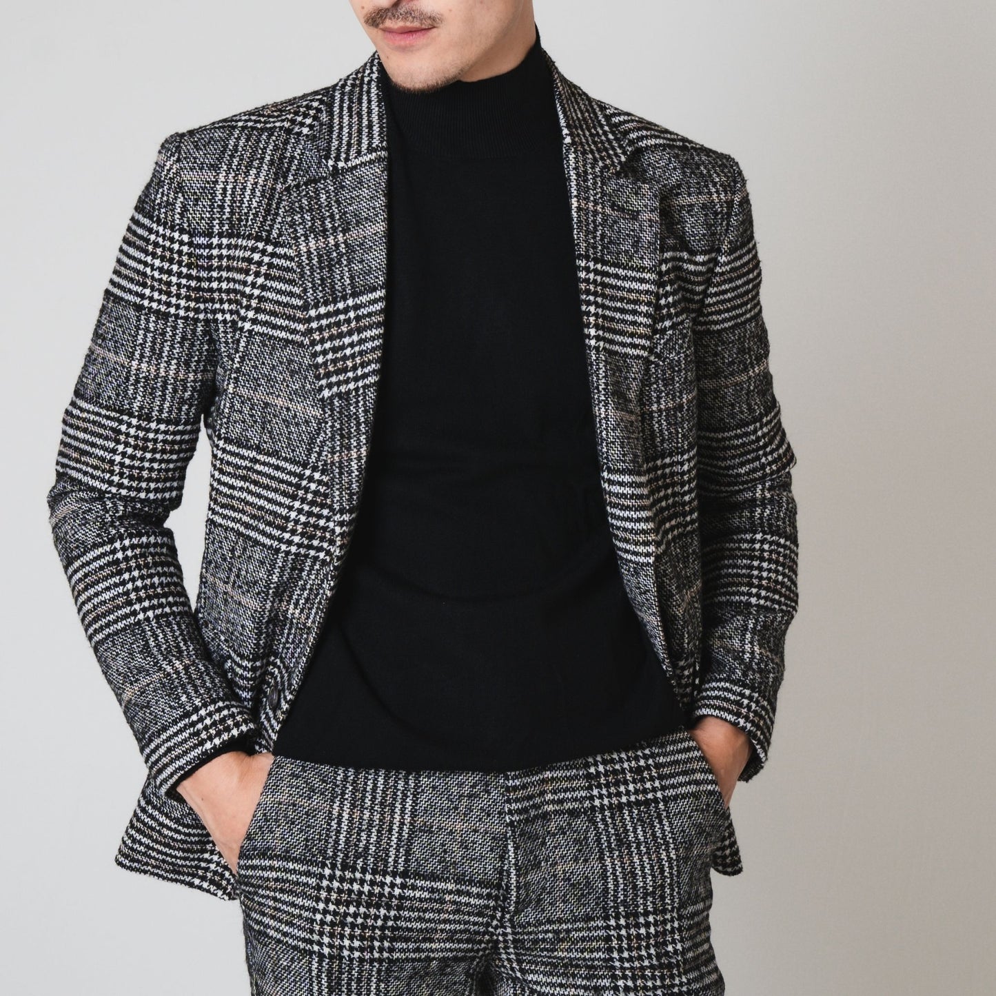 K Check Flannel/ブラック【ウェディングスーツ　購入】