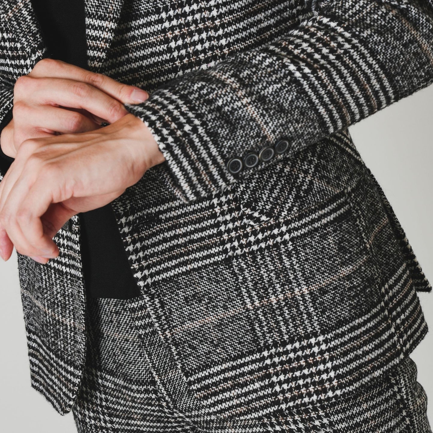 K Check Flannel/ブラック【ウェディングスーツ　購入】
