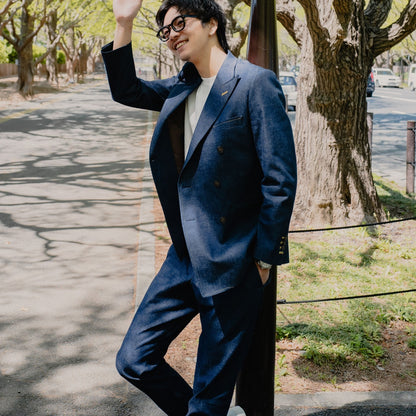 Denim Double/ブルー×オレンジ 【ウェディングスーツ　購入】