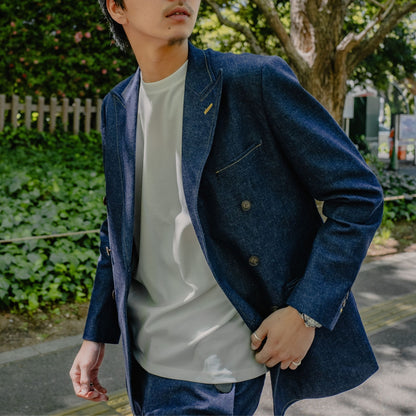 Denim Double/ブルー×オレンジ 【ウェディングスーツ　購入】