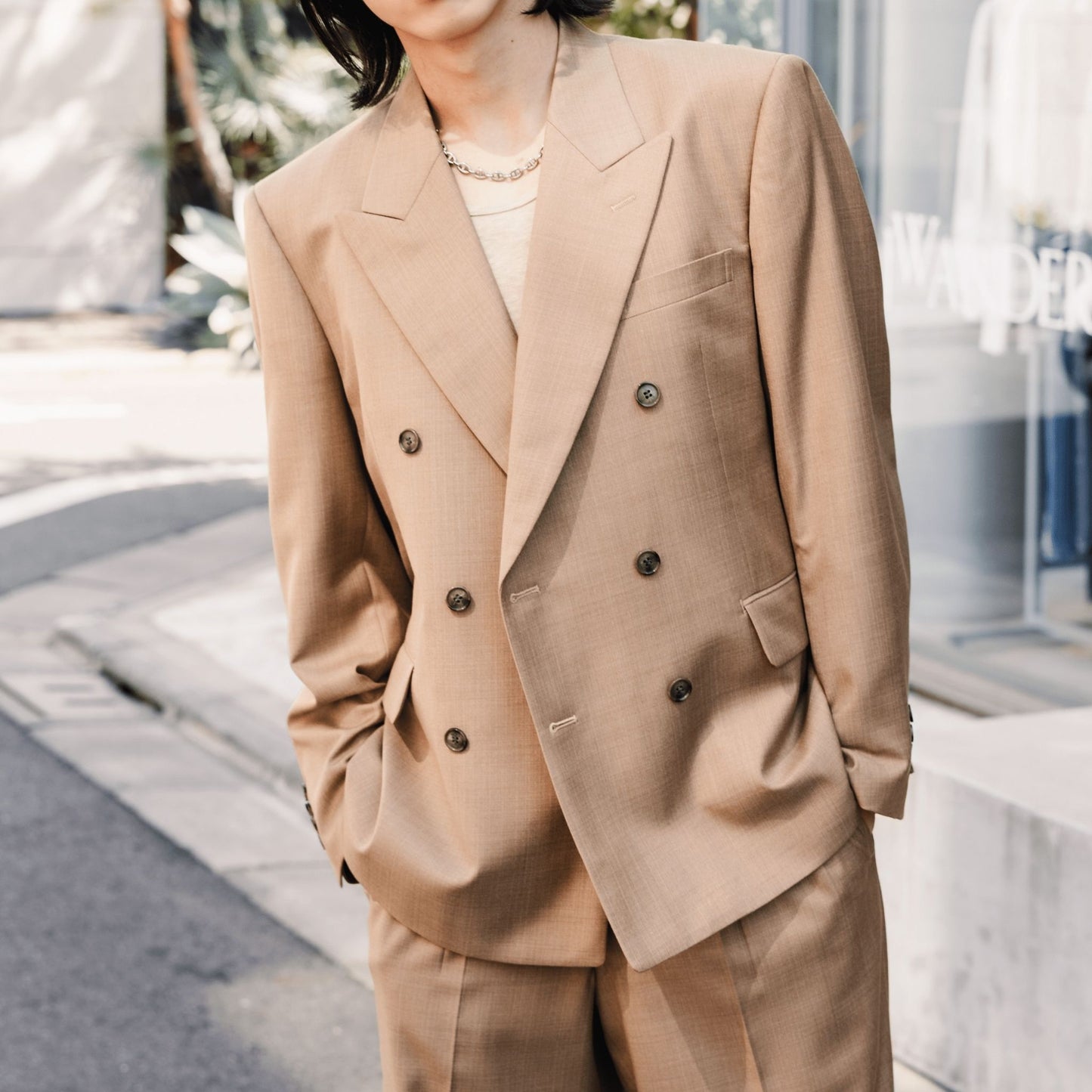 Oversized Double/ベージュ【ウェディングスーツ　購入】