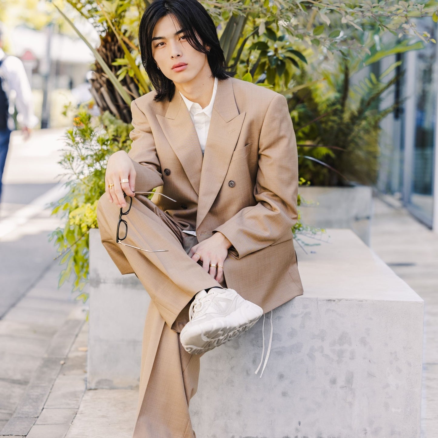 Oversized Double/ベージュ【ウェディングスーツ　購入】