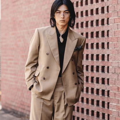 Oversized Double/ベージュ【ウェディングスーツ　購入】