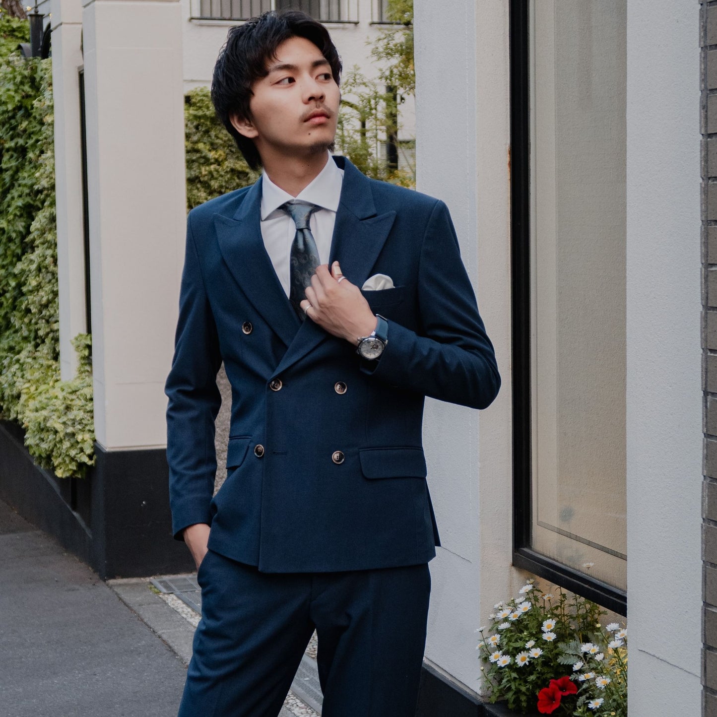 K Glossy Double/ブルー【ウェディングスーツ　購入】