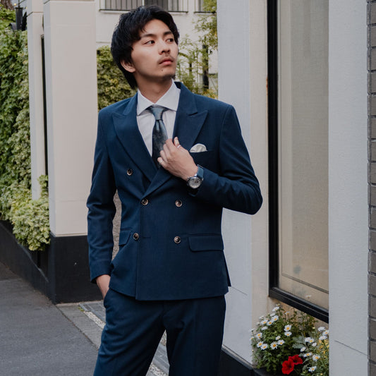 K Glossy Double/ブルー【ウェディングスーツ　購入】