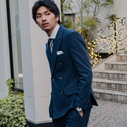 K Glossy Double/ブルー【ウェディングスーツ　購入】