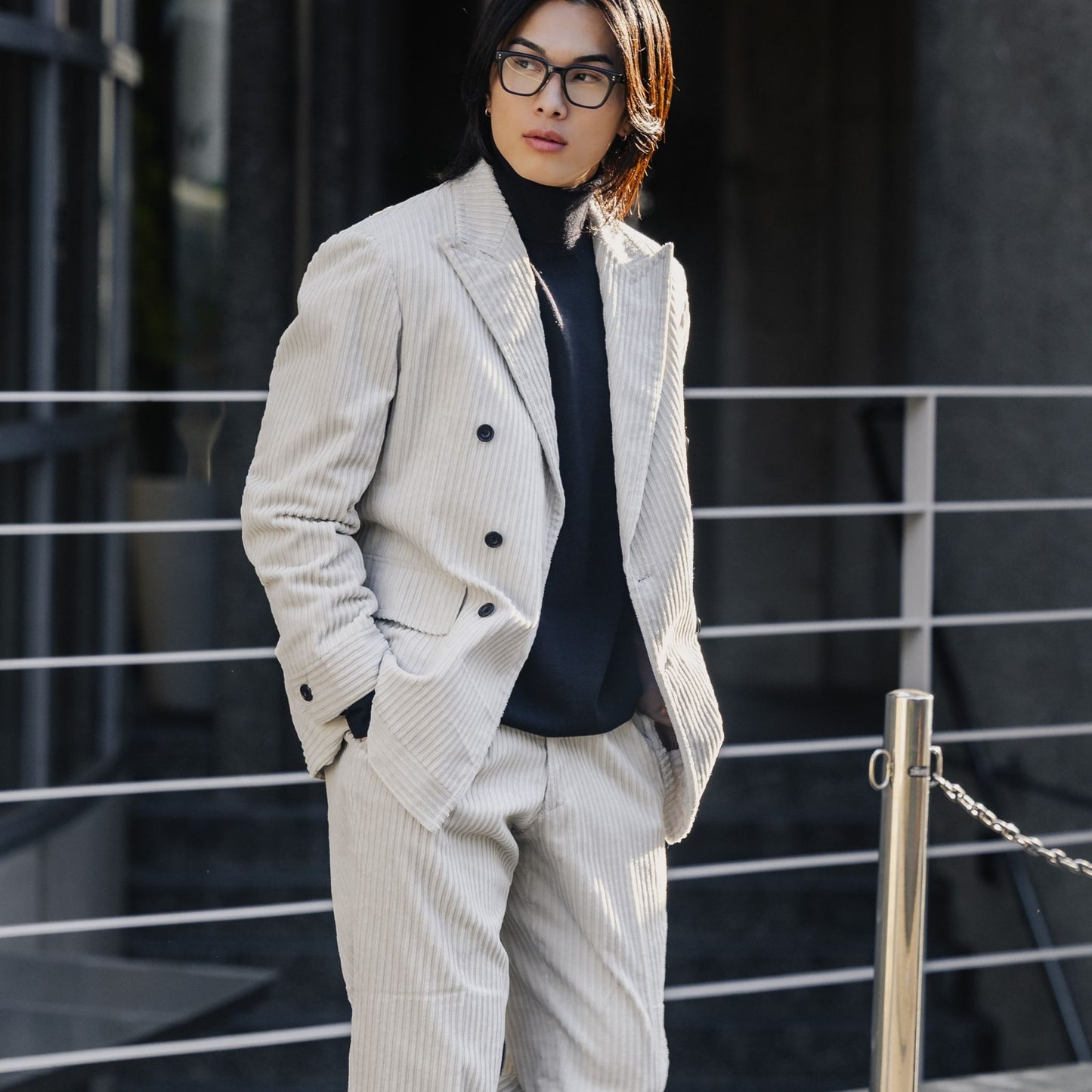 Oversized Corduroy/ホワイト 【ウェディングスーツ　購入】