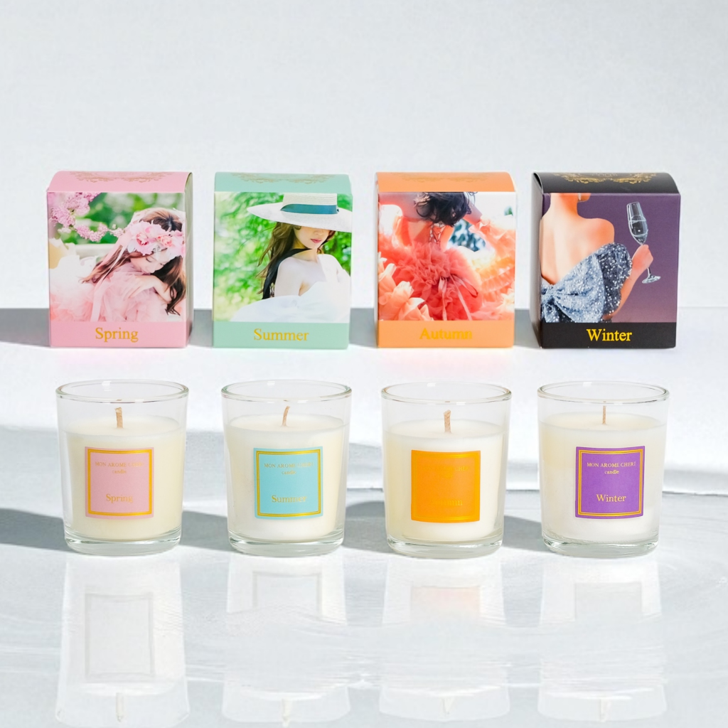 四季アロマキャンドル4個SET〈結婚式 引き出物 ギフト〉