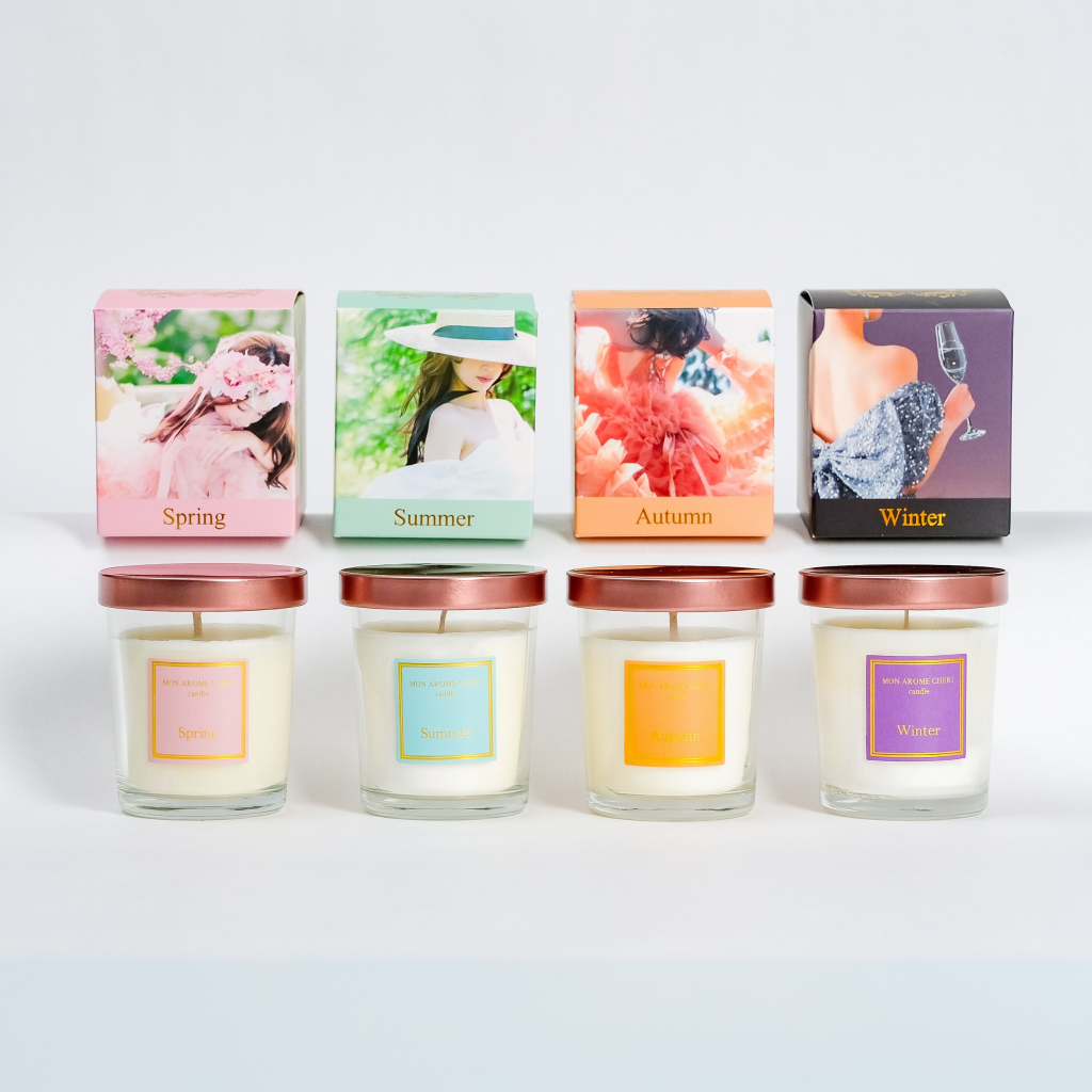 四季アロマキャンドル4個SET〈結婚式 引き出物 ギフト〉