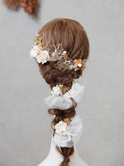 【アメリカンフラワー髪飾り】k-0101