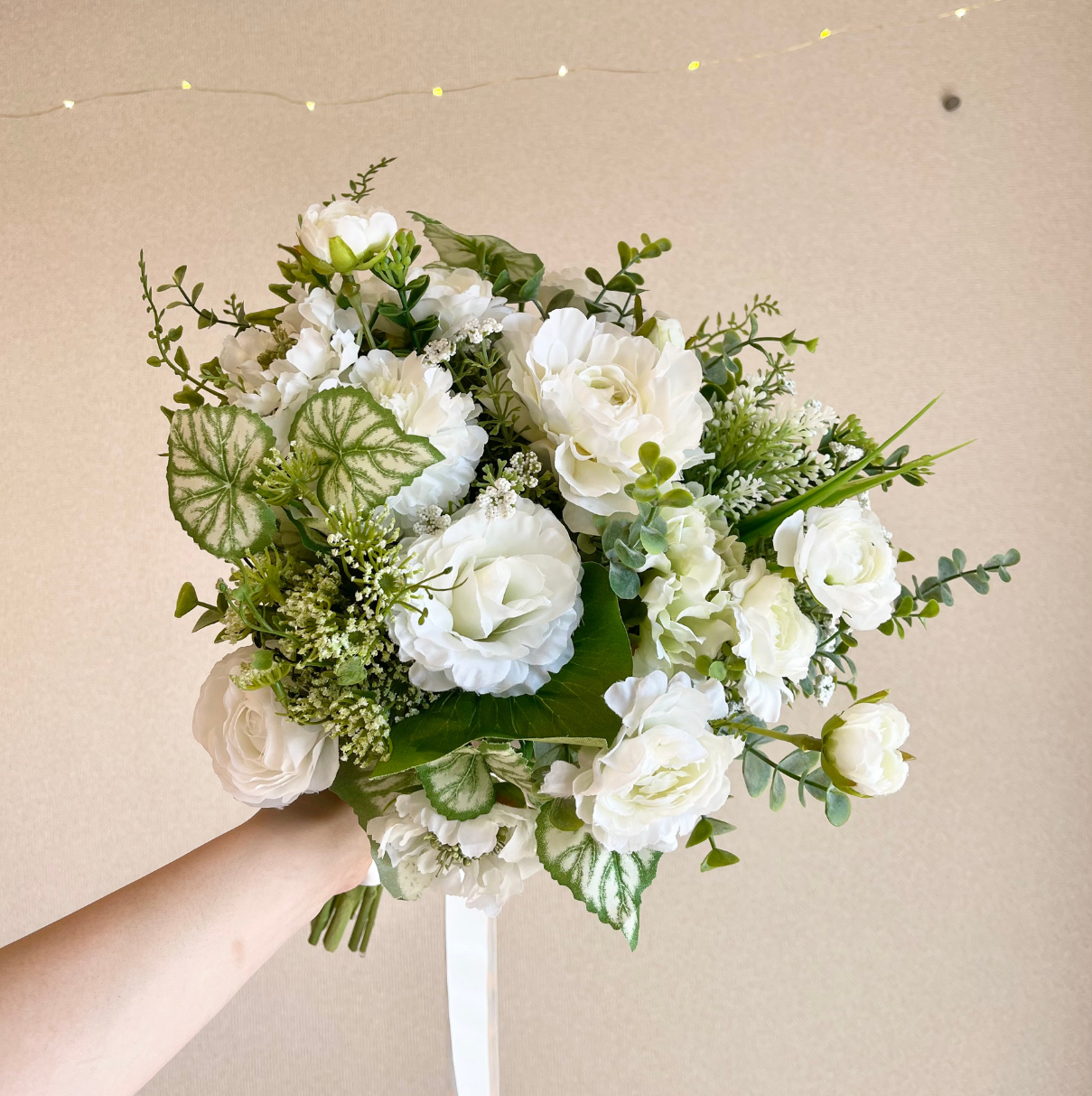 【高級造花】レンタルブーケ:フレッシュグリーン/ Fresh Green 【結婚式 フラワー 造花 ブーケ ブートニア レンタル】