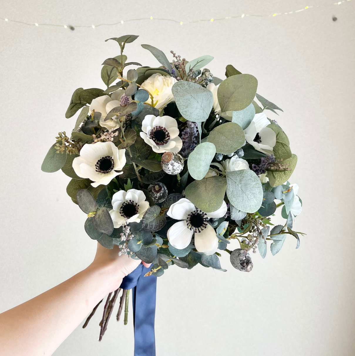 【高級造花】レンタルブーケ : ラベンダーグリーン/ Lavender Green 【結婚式 フラワー 造花 ブーケ ブートニア レンタル】