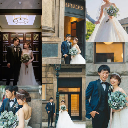 【高級造花】レンタルブーケ : ラベンダーグリーン/ Lavender Green 【結婚式 フラワー 造花 ブーケ ブートニア レンタル】