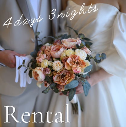 【高級造花】レンタルブーケ:ヴェルサイユ/ Versailles 【結婚式 フラワー 造花 ブーケ ブートニア レンタル】