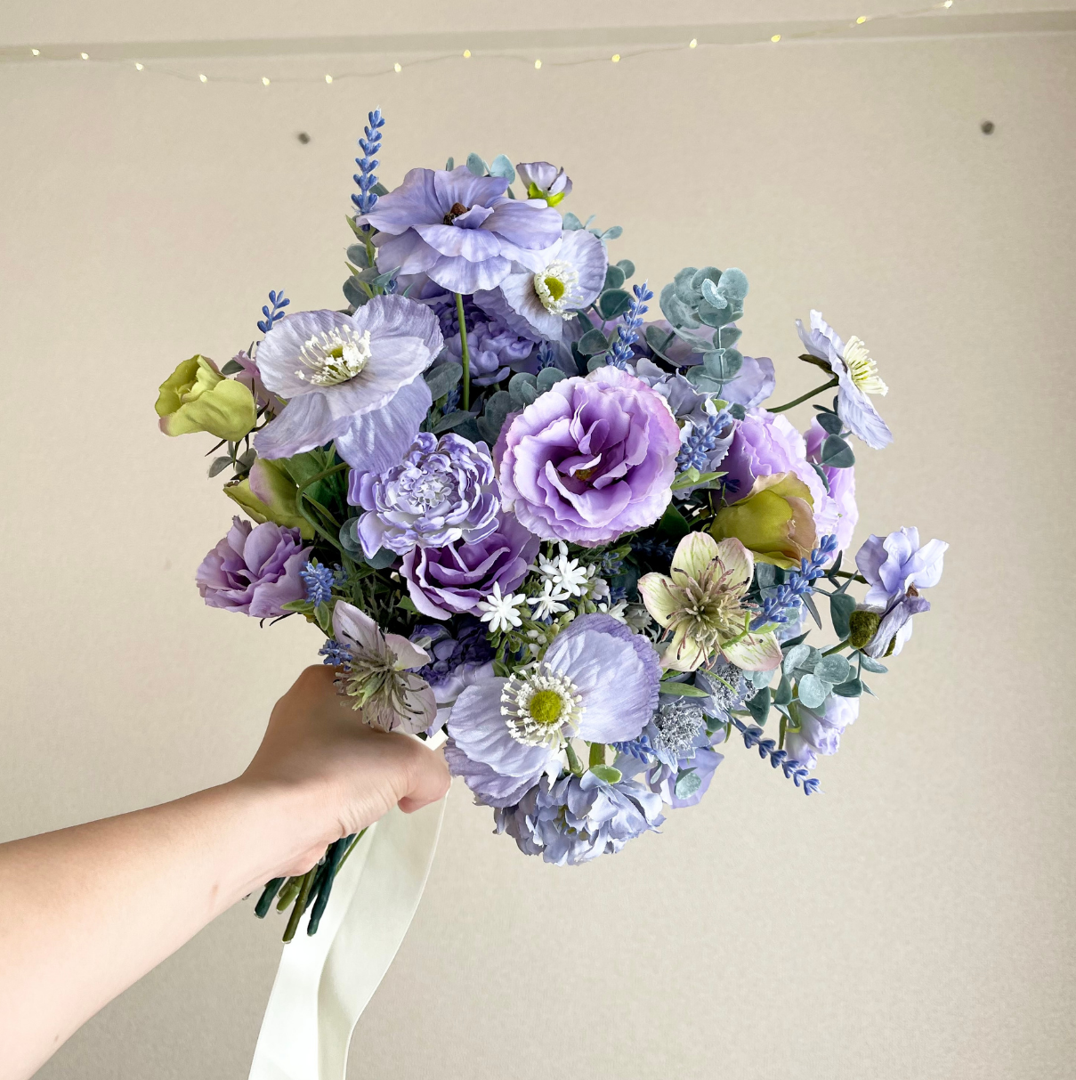 【高級造花】レンタルブーケ:プロヴァンスパープル/ Provence Purple 【結婚式 フラワー 造花 ブーケ ブートニア レンタル】