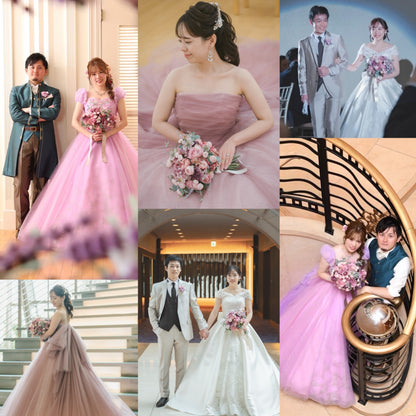 【高級造花】レンタルブーケ:シャルマンローズ/ Charmant Rose 【結婚式 フラワー 造花 ブーケ ブートニア レンタル】