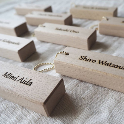 席札キーホルダー【木製】【結婚式 ペーパー 席札】