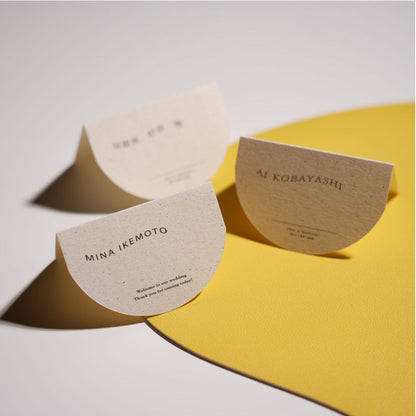 【結婚式 席札】アーチサンドペーパーウェーブ席札028【結婚式 ペーパー 席札】