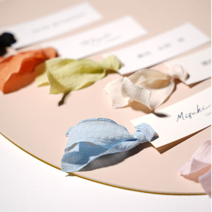 【結婚式 席札】6色タグリボン席札029【結婚式 ペーパー 席札】