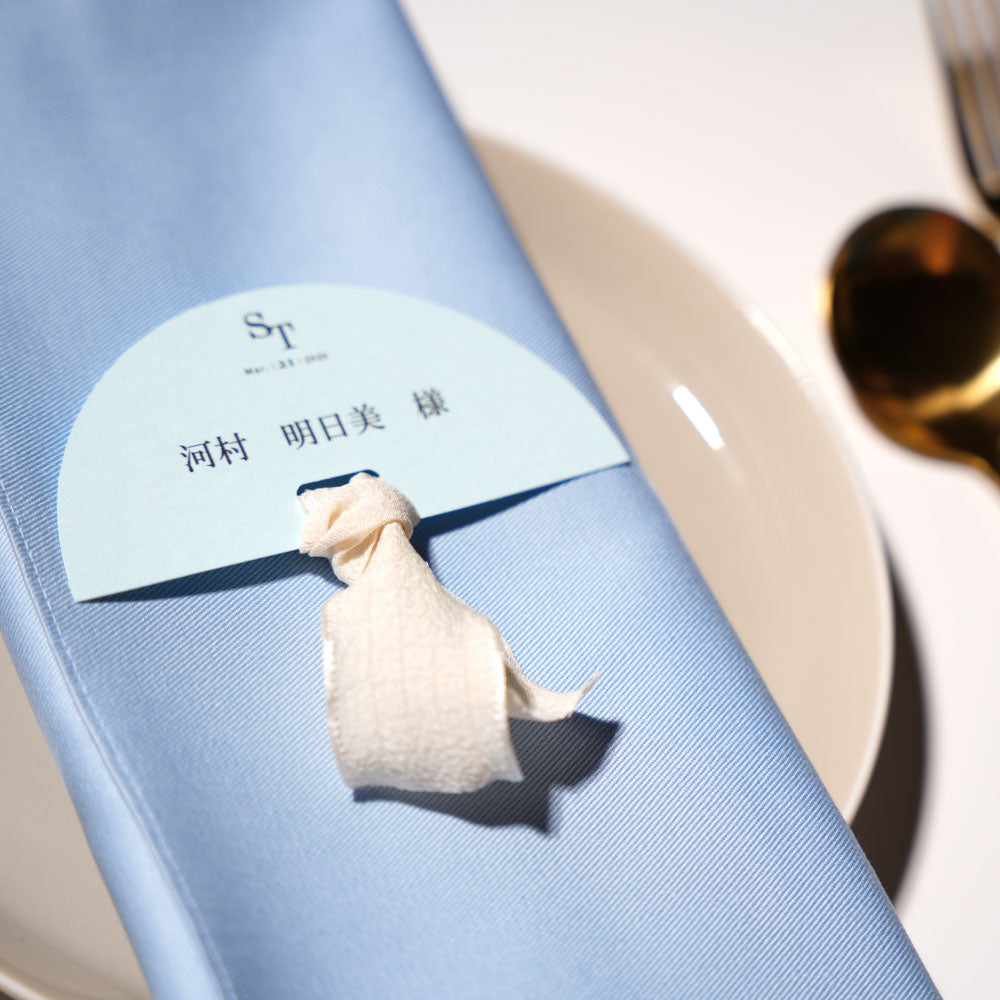 【結婚式 席札】5色アーチリボン席札027【結婚式 ペーパー 席札】