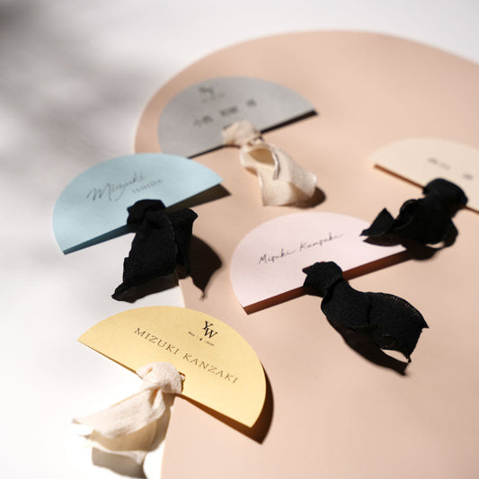 【結婚式 席札】5色アーチリボン席札026【結婚式 ペーパー 席札】