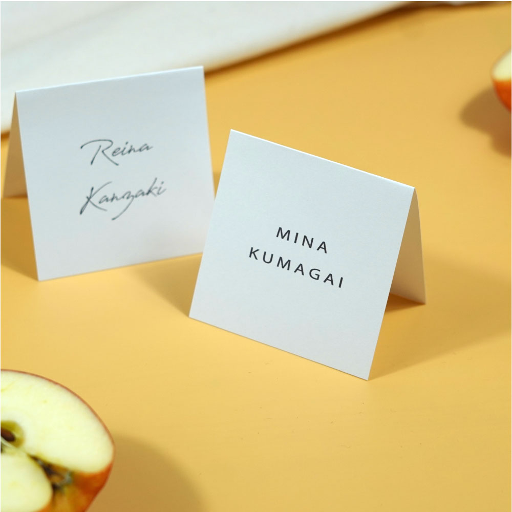 【結婚式 席札】スクエア席札シンプル017【結婚式 ペーパー 席札】