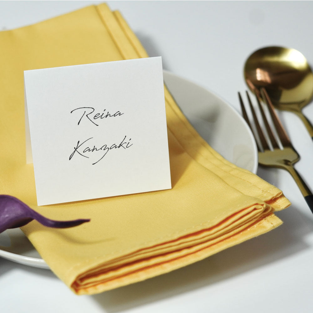 結婚式 席札】スクエア席札シンプル017【結婚式 ペーパー 席札