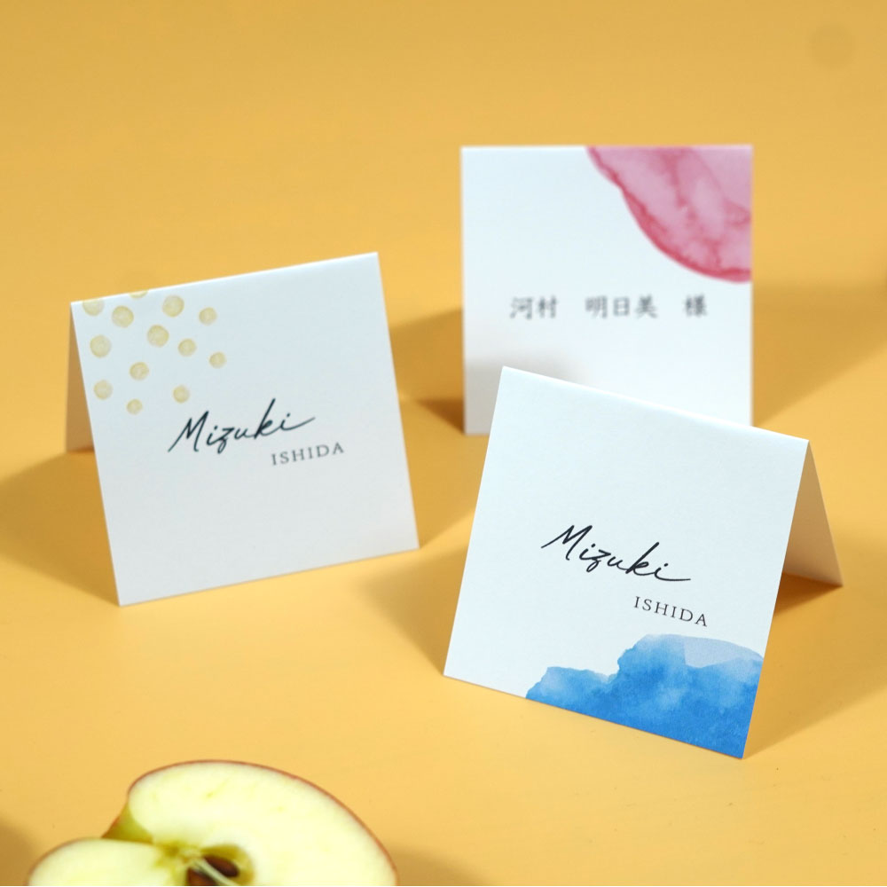 結婚式 席札】スクエア席札アート019【結婚式 ペーパー 席札】 – 結婚