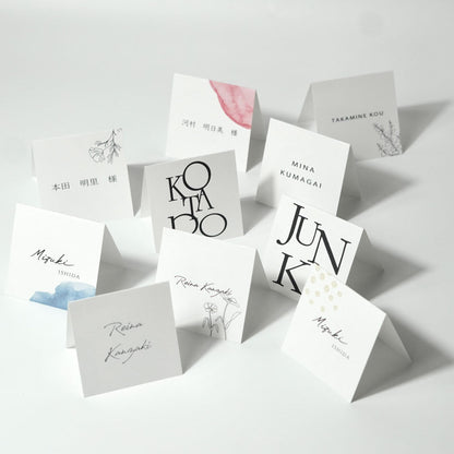 【結婚式 席札】スクエア席札アート019【結婚式 ペーパー 席札】
